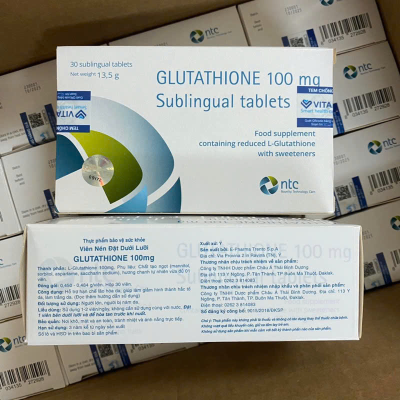Viên Ngậm Trắng Da Glutathione 100mg – Ntc Pharma giúp trắng da, trị nám, tàn nhang 5 Viên Ngậm Trắng Da Glutathione 100mg Ntc Pharma Giúp Trắng Da, Trị Nám, Tàn Nhan (5)