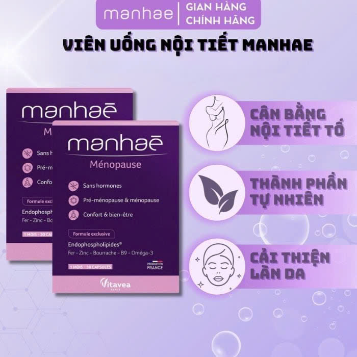 Viên uống cân bằng nội tiết Manhae Menopause Nutrisanté hỗ trợ phụ nữ tiền mãn kinh 60 viên 3 Viên Uống Cân Bằng Nội Tiết Manhae Menopause Nutrisanté Hỗ Trợ Phụ Nữ Tiền Mãn Kinh 60 Viên (7)